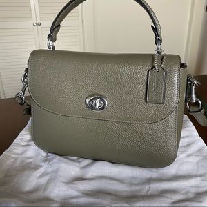 Khaki Classic Coach Handbag Purse